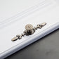 Floral Backplate Cabinet Pulls and Drawer Handles