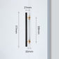 Black Round Bar Cabinet Pulls with Gold-Tone Posts
