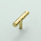 Hammered Round Brass Cabinet Pulls in Gold
