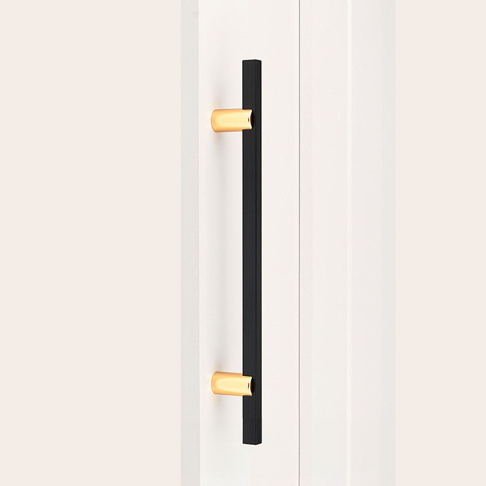Two-Tone Slim Bar Cabinet Pulls for Wardrobes