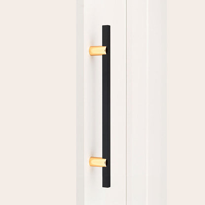 Two-Tone Slim Bar Cabinet Pulls for Wardrobes