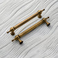 French Retro Turned Brass Cabinet Pulls and Knobs