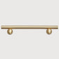 Pure Brass Gold Round Bar Cabinet Pulls for Wardrobe Doors
