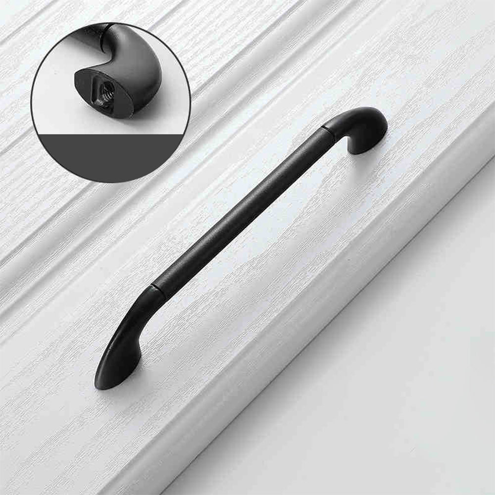Round Bar Cabinet Pulls with Curved Tapered Feet