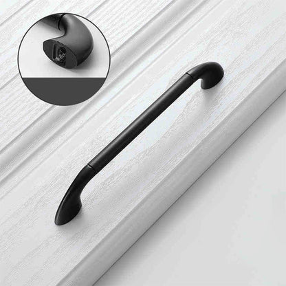 Round Bar Cabinet Pulls with Curved Tapered Feet