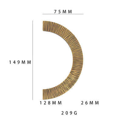Textured Half Moon Brass Cabinet Pulls and Knobs