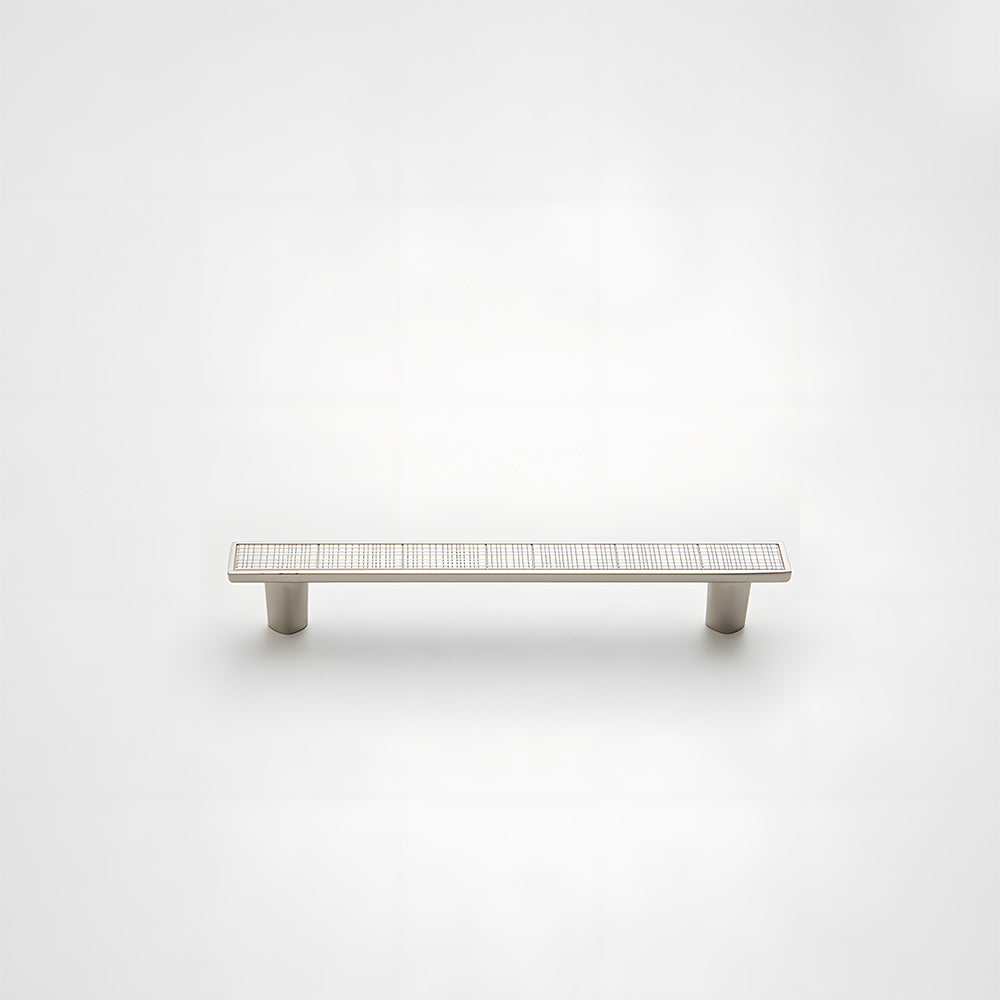 Grid-Textured Cabinet Pulls and Square Knobs