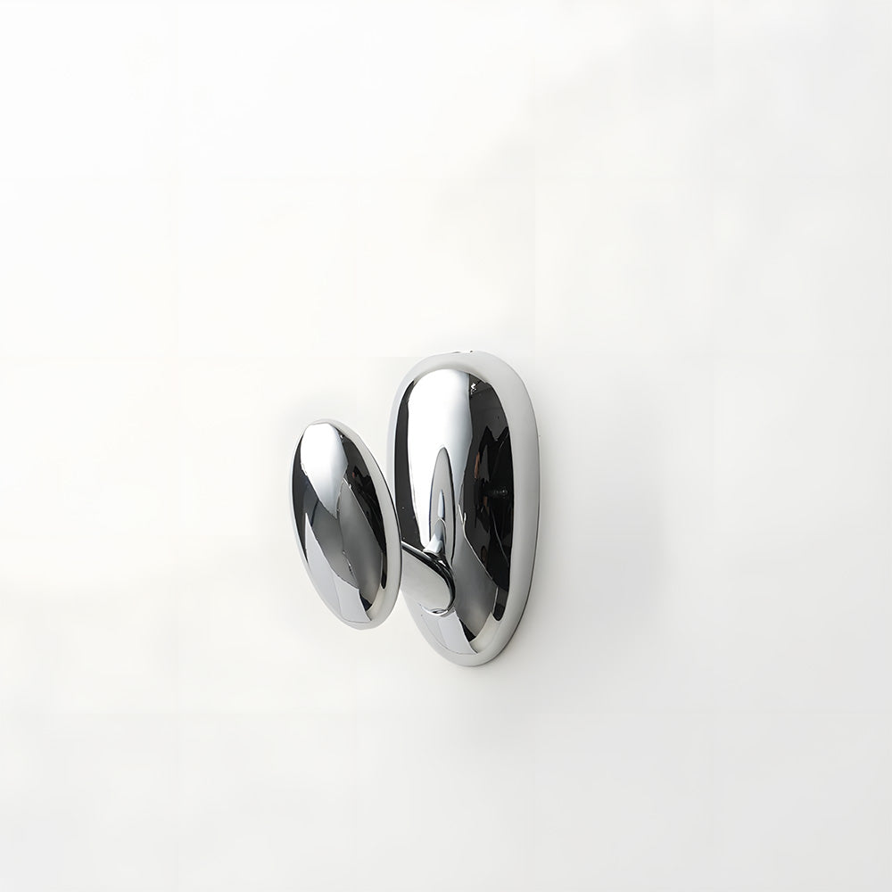 Solid Brass Pebble Wall Hooks for Coats & Towels