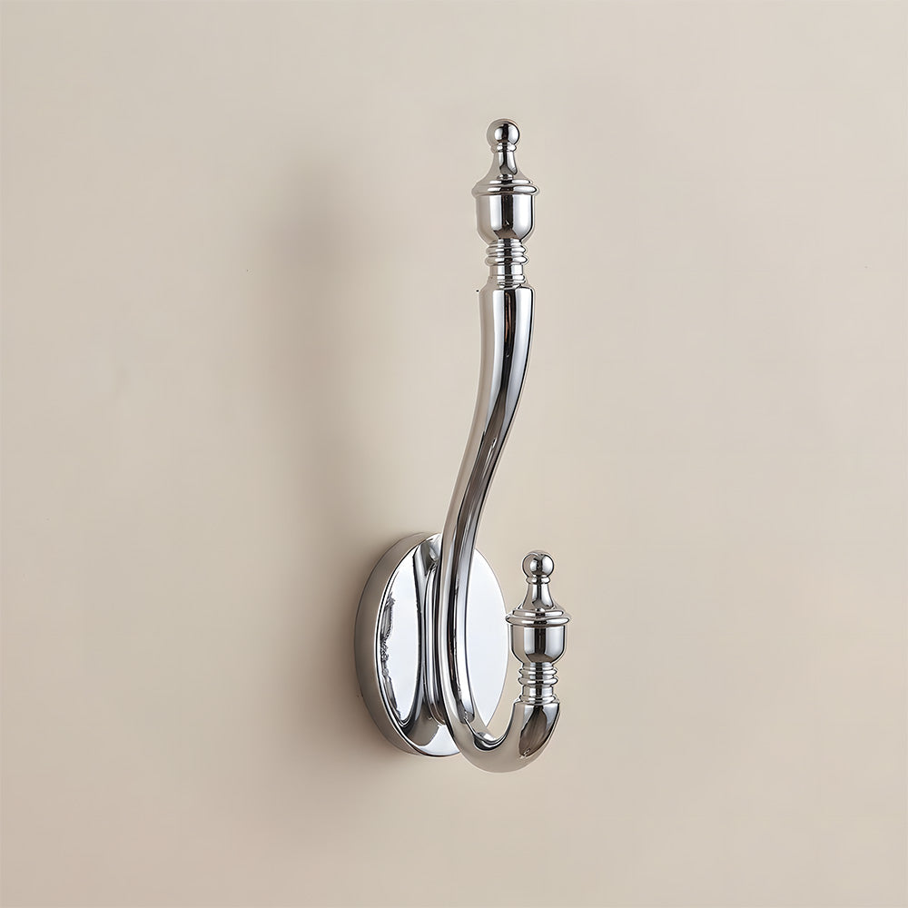 Vintage Metal Double Wall Hooks for Coats & Hats