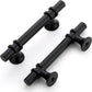 Vintage Matte Black Cabinet Handles and Drawer Pulls