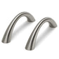 Curved Solid Zinc Alloy Cabinet Handles for Drawers