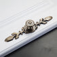 Floral Backplate Cabinet Pulls and Drawer Handles