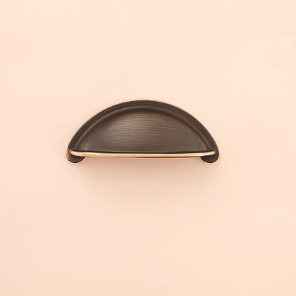 Half-Round Brass Cabinet Cup Pulls for Drawers