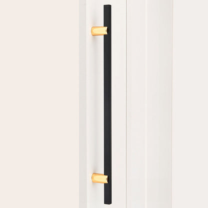 Two-Tone Slim Bar Cabinet Pulls for Wardrobes