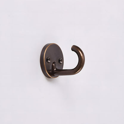 Solid Brass Round-Base Wall Hooks for Coats & Towels