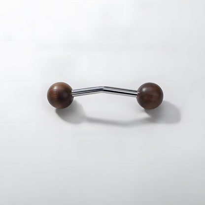 Walnut Round Head Cabinet Handles for Wardrobes