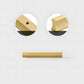 I-Shaped Brushed Gold Brass Cabinet Handles and Drawer Pulls