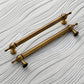 French Retro Turned Brass Cabinet Pulls and Knobs