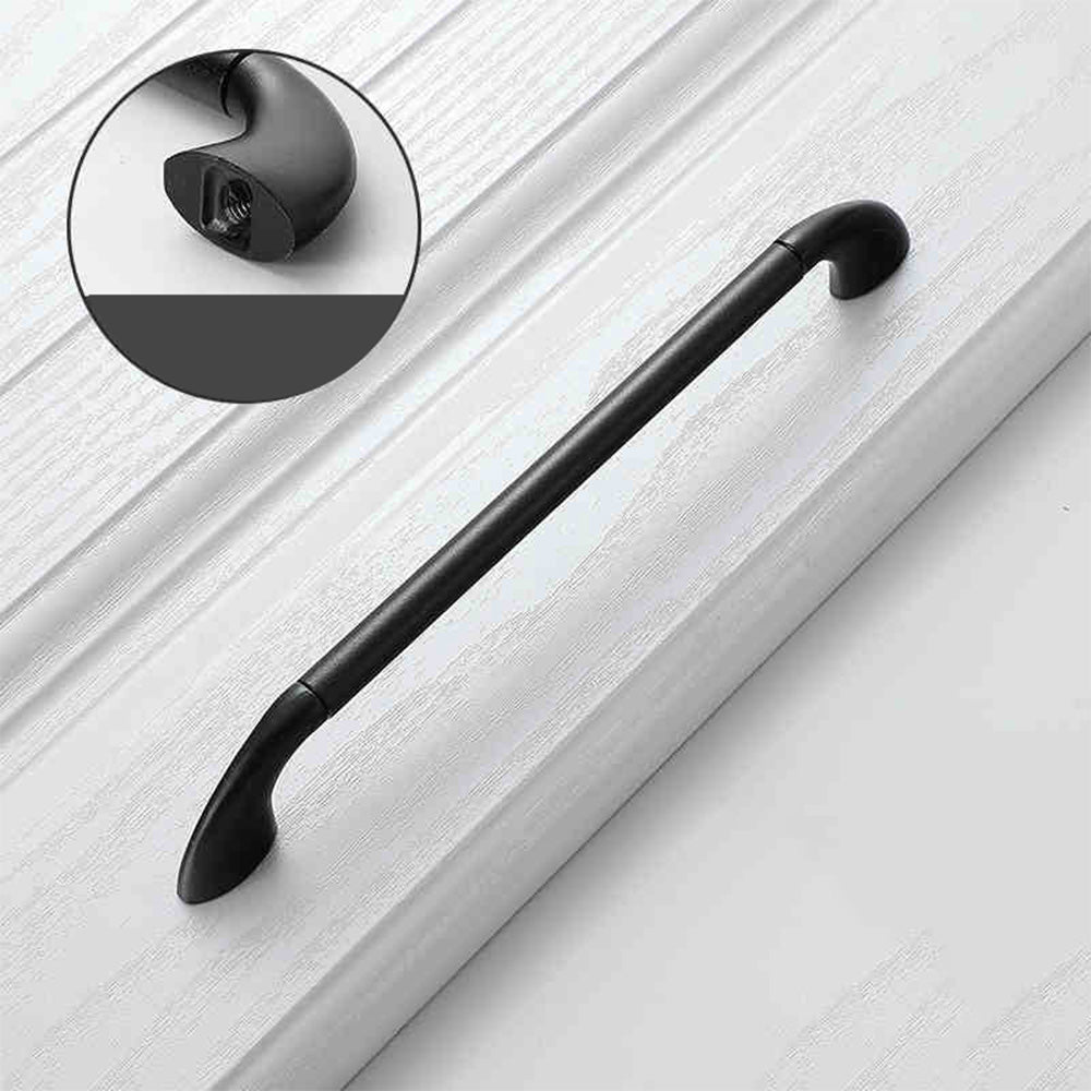 Round Bar Cabinet Pulls with Curved Tapered Feet