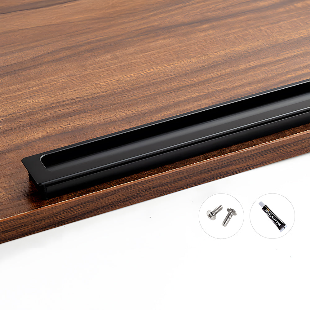 Long Aluminum Recessed Finger Pulls