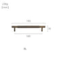 Striped T-Bar Cabinet Handles and Drawer Pulls