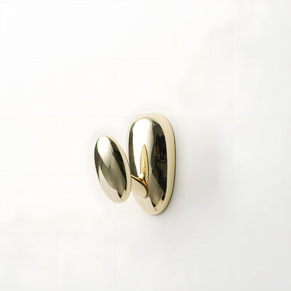 Solid Brass Pebble Wall Hooks for Coats & Towels