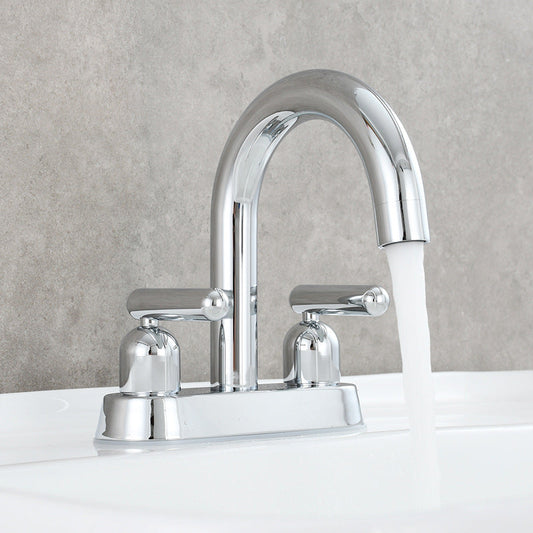 Tempra Modern Three-Hole Two-Handle Bathroom Sink Faucet