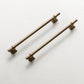 Vintage Brass Round Bar Cabinet Pulls
