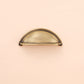 Half-Round Brass Cabinet Cup Pulls for Drawers