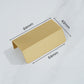 Brass Hidden Finger Cabinet Pulls with Brushed Gold Finish