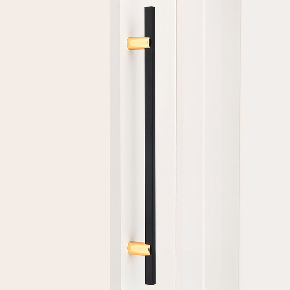 Two-Tone Slim Bar Cabinet Pulls for Wardrobes