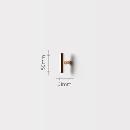 Slim Round T-Bar Cabinet Pulls and Knobs for Wardrobes