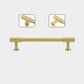 Knurled Brass Cabinet Pulls and Drawer Handles