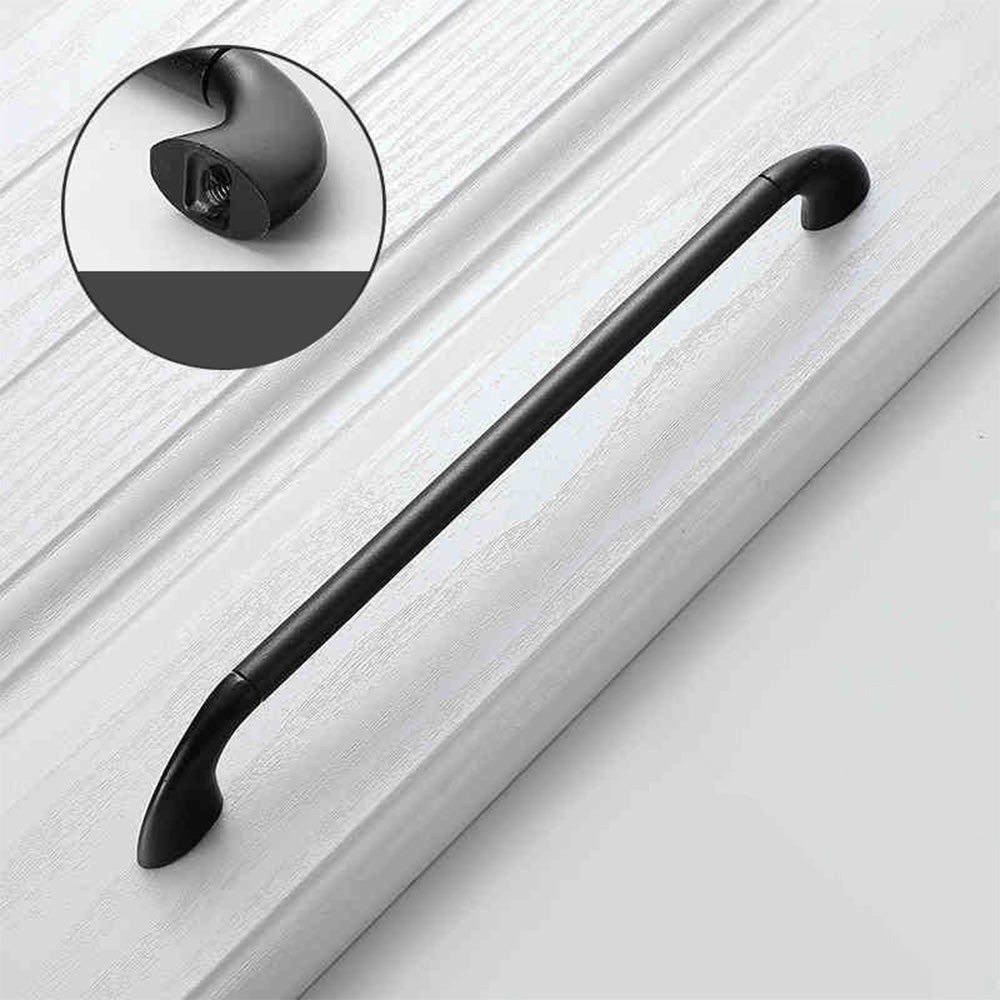 Round Bar Cabinet Pulls with Curved Tapered Feet
