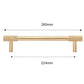 Brushed Gold Knurled Pulls for Cabinets and Drawers