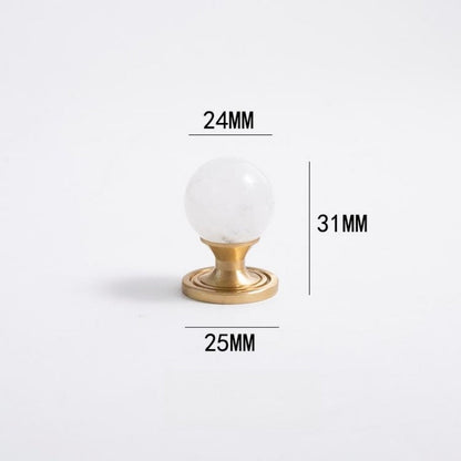 White Crystal Cabinet Pulls and Knob with Gold Finish