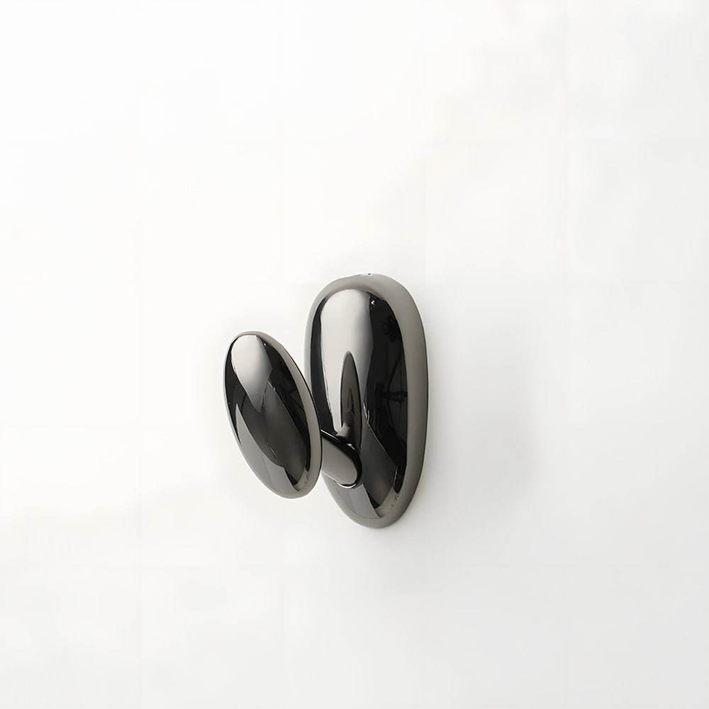 Solid Brass Pebble Wall Hooks for Coats & Towels