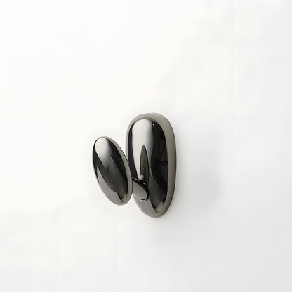 Solid Brass Pebble Wall Hooks for Coats & Towels