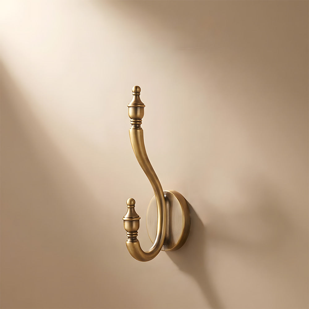 Vintage Metal Double Wall Hooks for Coats & Hats
