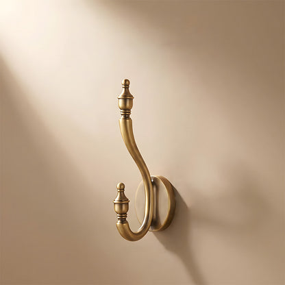 Vintage Metal Double Wall Hooks for Coats & Hats