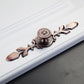 Floral Backplate Cabinet Pulls and Drawer Handles
