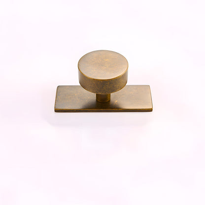 Antique  Solid Brass Oval Cabinet Knobs with Backplate