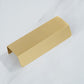 Brass Hidden Finger Cabinet Pulls with Brushed Gold Finish