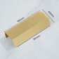 Brass Hidden Finger Cabinet Pulls with Brushed Gold Finish