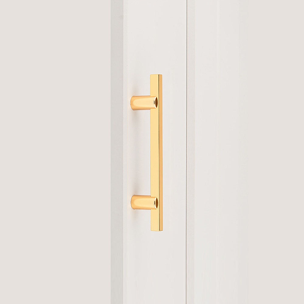 Two-Tone Slim Bar Cabinet Pulls for Wardrobes