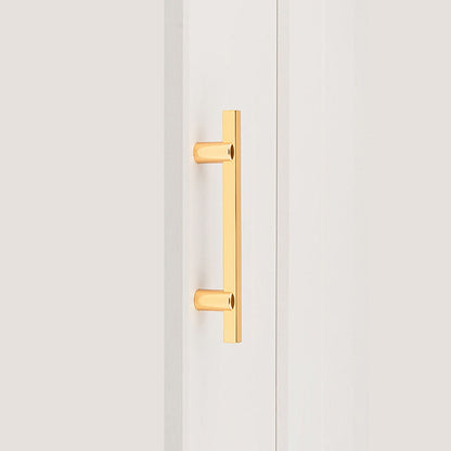 Two-Tone Slim Bar Cabinet Pulls for Wardrobes