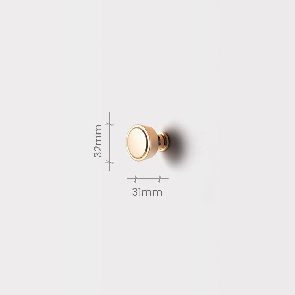 Slim Round T-Bar Cabinet Pulls and Knobs for Wardrobes