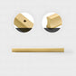 I-Shaped Brushed Gold Brass Cabinet Handles and Drawer Pulls