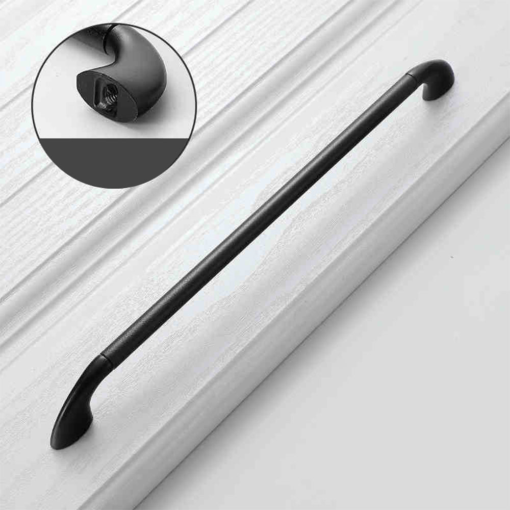 Round Bar Cabinet Pulls with Curved Tapered Feet