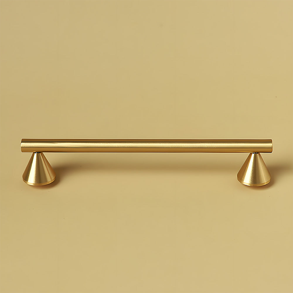 Brass Cabinet Pulls and T-Knobs with Cone Bases